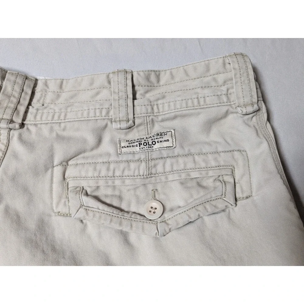 Polo Ralph Lauren Classic Polo Chino Light Khaki Well Worn Cargo Shorts - Men 34